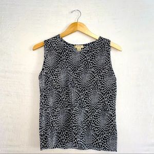 ❌SOLD❌ Plisse Black & White Pattern Textured Blouse